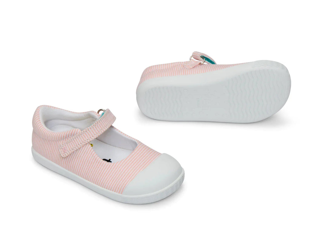 Eco Canvas Mary Jane-skor i rosa, sidovy