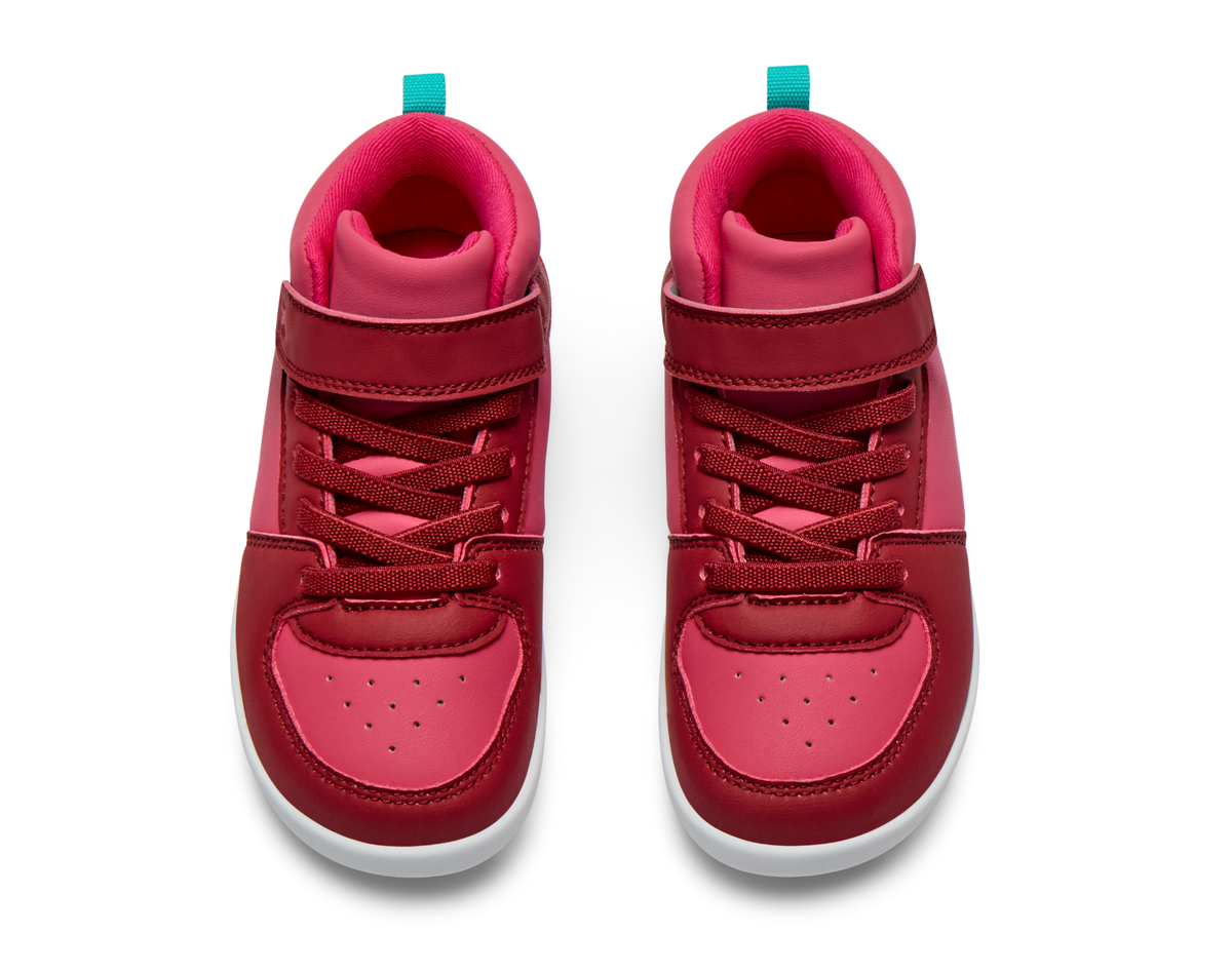Varsity – Höga barnsneakers i rosa